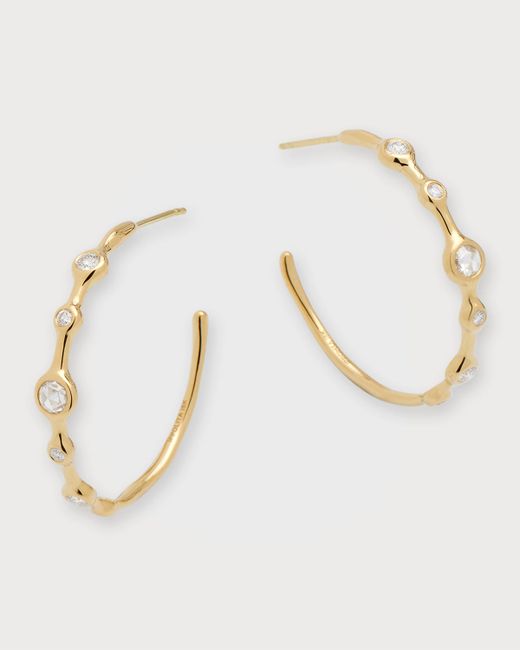 Ippolita Superstar 18K Gold Hoop Earrings with Diamonds