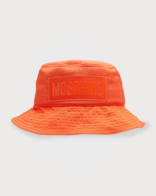 Moschino Tonal Logo Nylon Bucket Hat