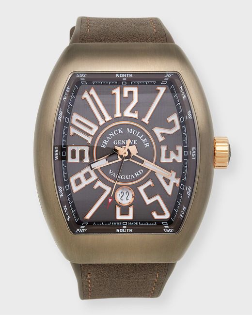 Franck Muller Titanium Vanguard Watch with Leather Strap