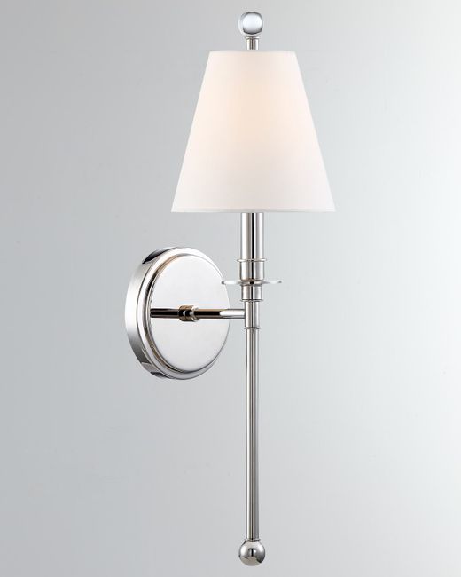Crystorama Riverdale 1-Light Sconce with Shade