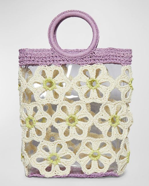 Lele Sadoughi Mini Marigold Crochet Top-Handle Bag
