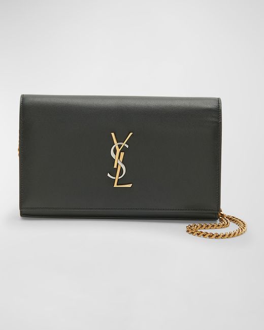Saint Laurent YSL Napa Leather Wallet on Chain