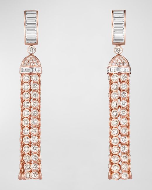 Boucheron Pompon Diamond Pendant Earrings in 18K Gold