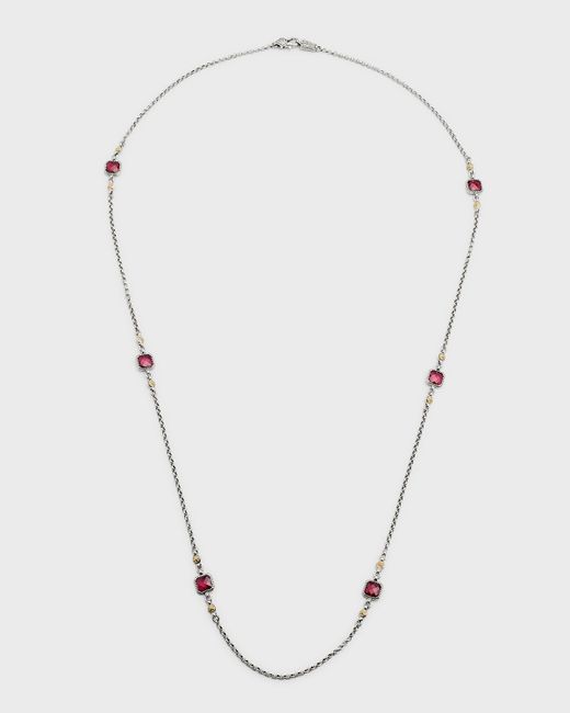Konstantino Spinel on Two-Tone Chain Necklace