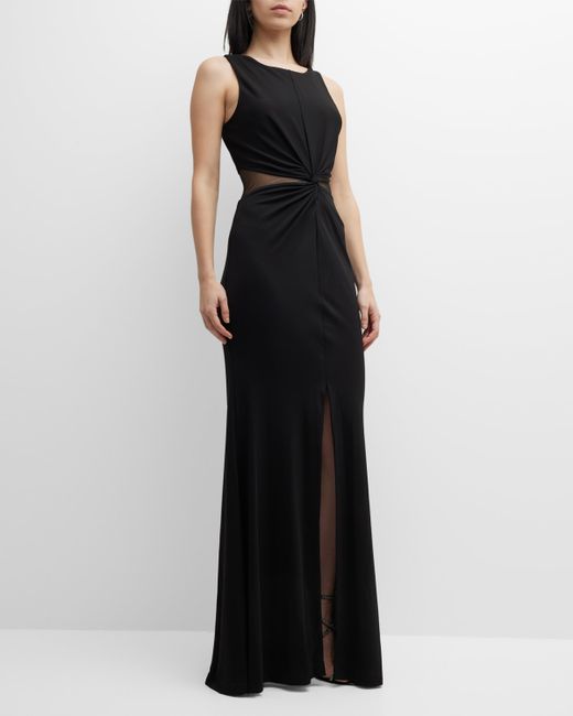 Donna Karan Ray Twisted Mesh Cut-Out Gown