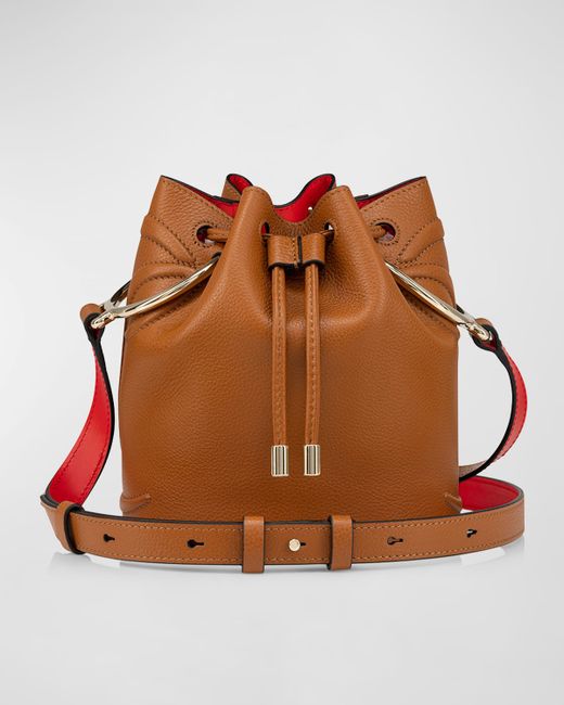 Christian Louboutin By My Side Logo Leather Bucket Bag