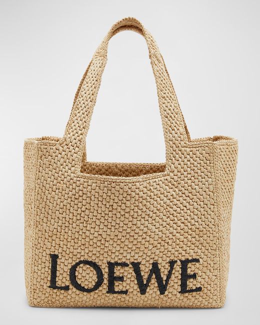 Loewe x Paulas Ibiza Logo Medium Raffia Tote Bag