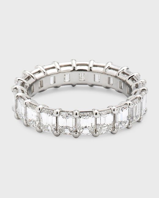Neiman Marcus Diamonds Emerald-Cut Diamond Eternity Band Ring 6.75 5.25tcw