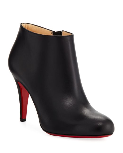 Christian Louboutin Belle Leather Red-Sole Ankle Boots