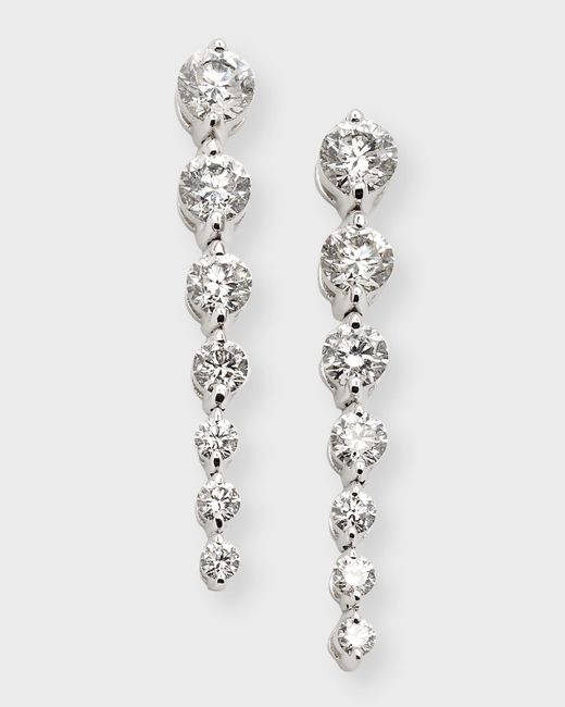 Neiman Marcus Diamonds 18K Gold Graduated Diamond Drop Earrings 2tcw
