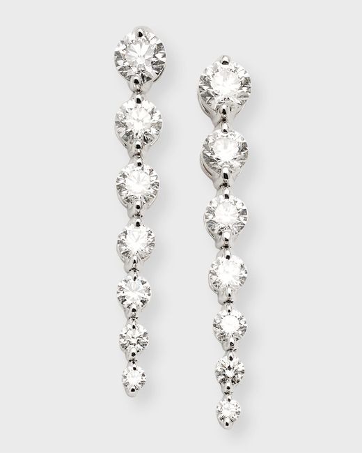Neiman Marcus Diamonds 18K Gold Graduated Diamond Drop Earrings 4.5tcw