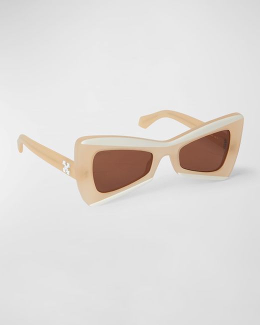 Off-White Nashville Two-Tone Acetate Butterfly Sunglasses