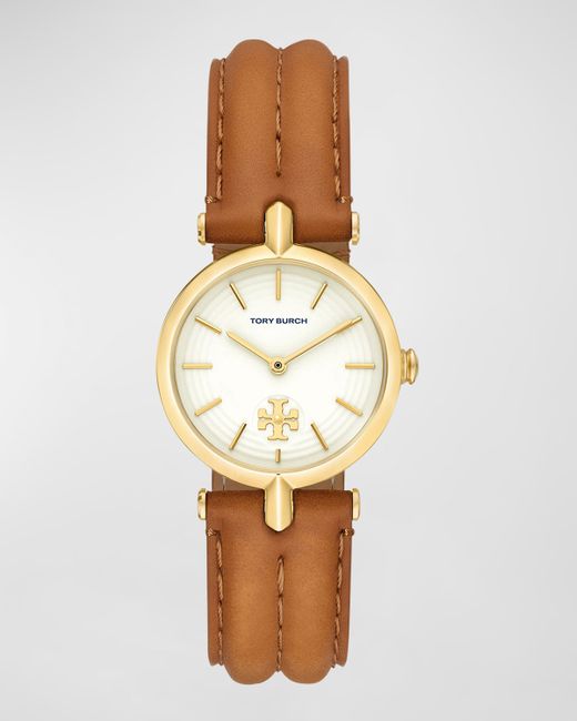 Tory Burch The Kira Watch with Leather Strap