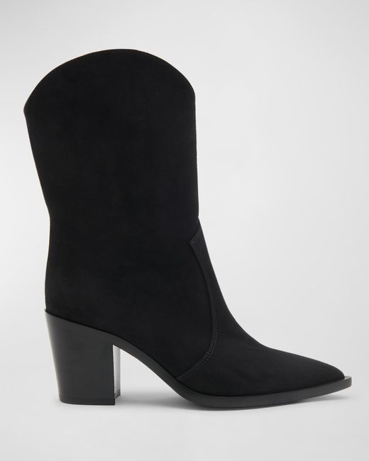 Gianvito Rossi Suede Western Short Boots