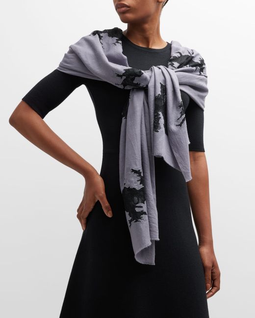Bindya Lace Silk Wool Evening Wrap