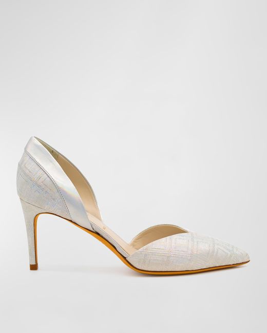 Something Bleu Everly Iridescent Geo-Patterned Pumps
