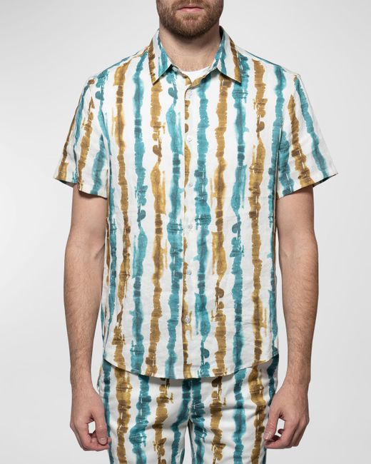 Monfrere Craig Tie-Dye Button-Front Shirt