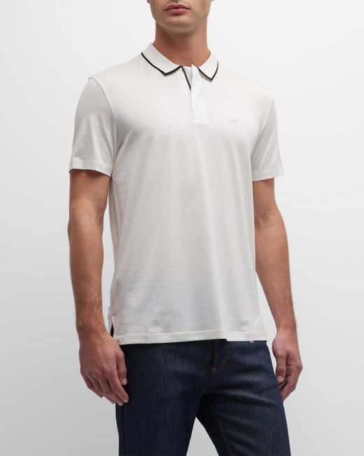 Emporio Armani Quarter-Zip Tipped Polo Shirt