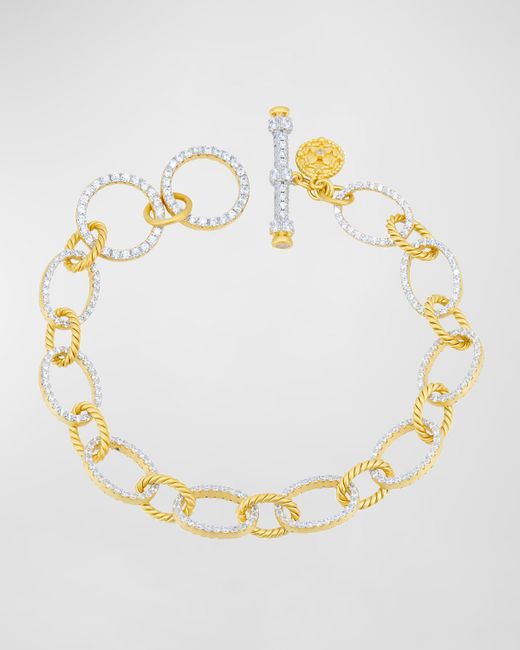 Freida Rothman Bright Sky Chain-Link Cubic Zirconia Bracelet