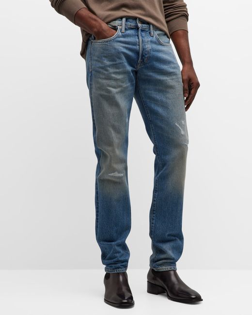 Tom Ford Slim Fit Distressed Jeans