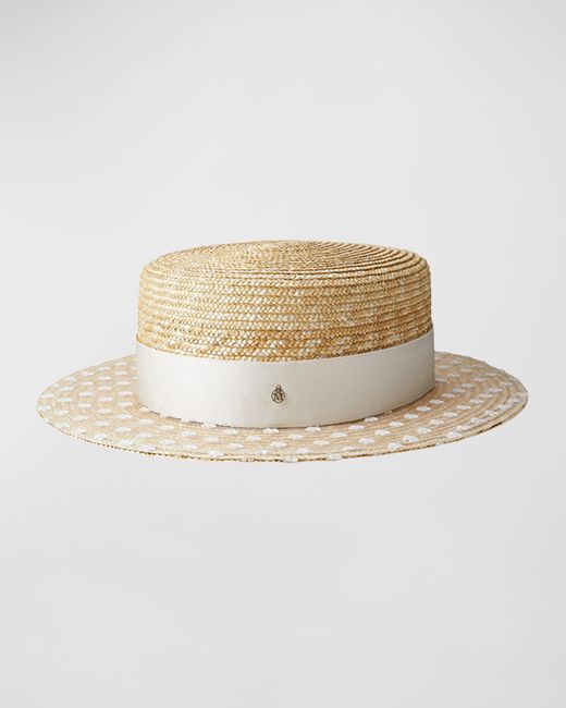 Maison Michel Kiki Bridal Straw Hat