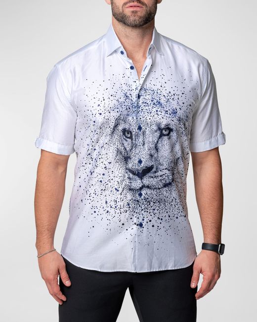 Maceoo Galileo Lion Dissolve Sport Shirt