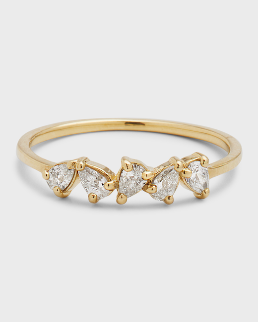 Lana Jewelry Zig Zag Pear Diamond Ring