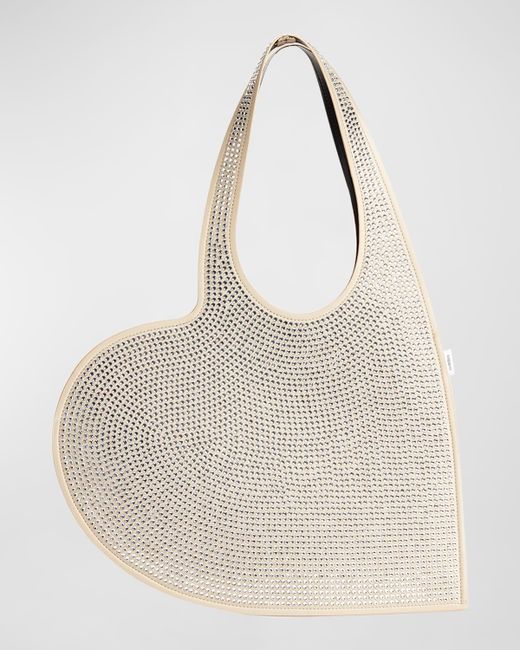 Coperni Crystal-Embellished Mini Heart Tote Bag