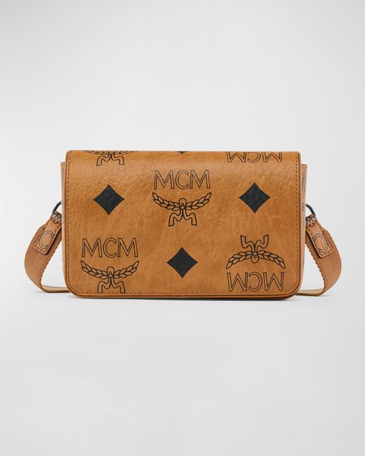 Mcm Aren Jumbo Monogram Flap Shoulder Bag
