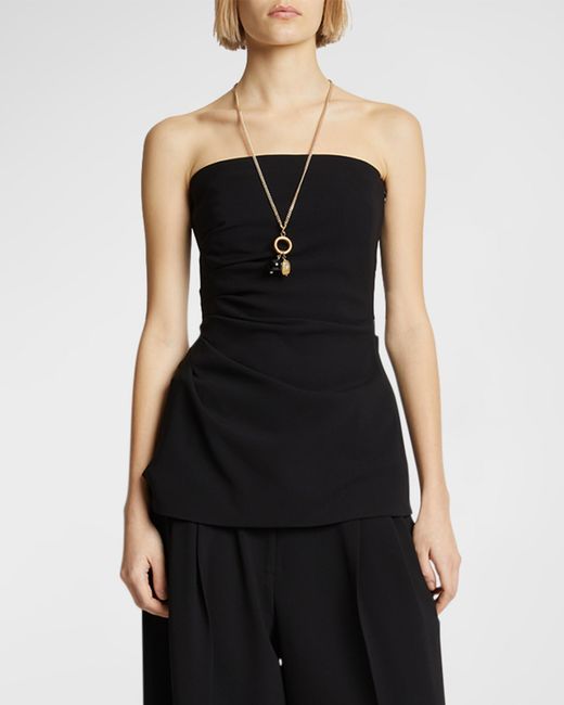 Proenza Schouler Gathered Crepe Strapless Top