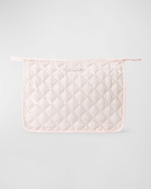 MZ Wallace Metro Sequins Quilted Clutch Bag