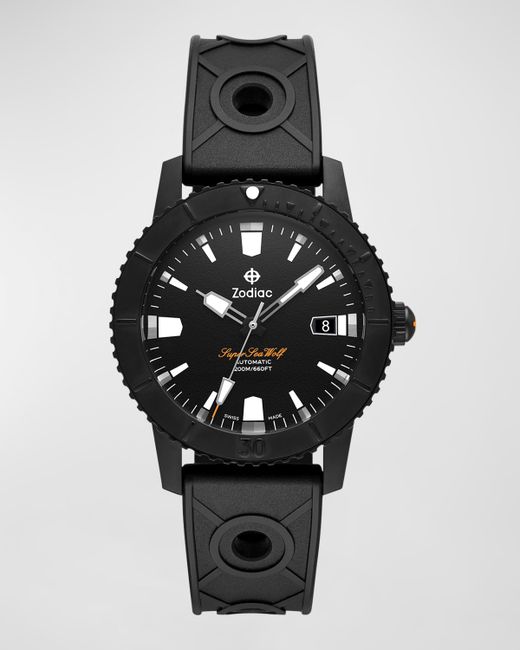 Zodiac Super Sea Wolf Compression Automatic Rubber Watch 40mm