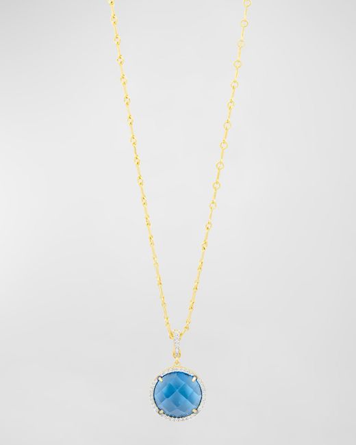 Freida Rothman Illuminated Coast Aquamarine Pendant Necklace
