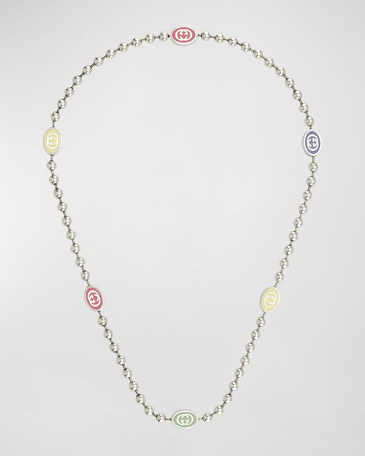 Gucci Interlocking G Sterling Boule Necklace