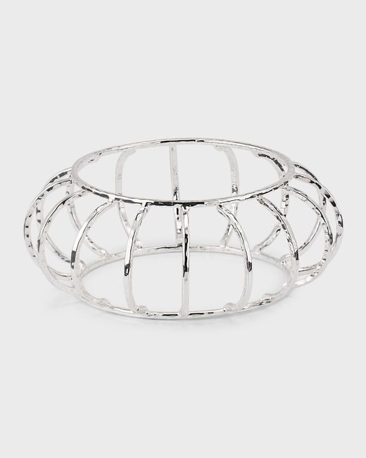 NEST Jewelry Hammered Plated Cage Cuff Bracelet
