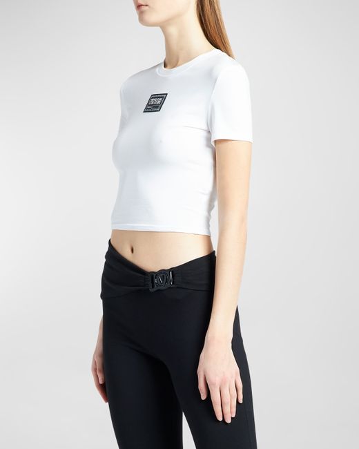 Versace Jeans Couture Logo Patch Crop Top