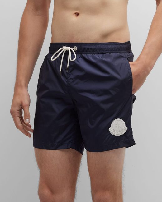 Moncler Swim Shorts with Logo Patch
