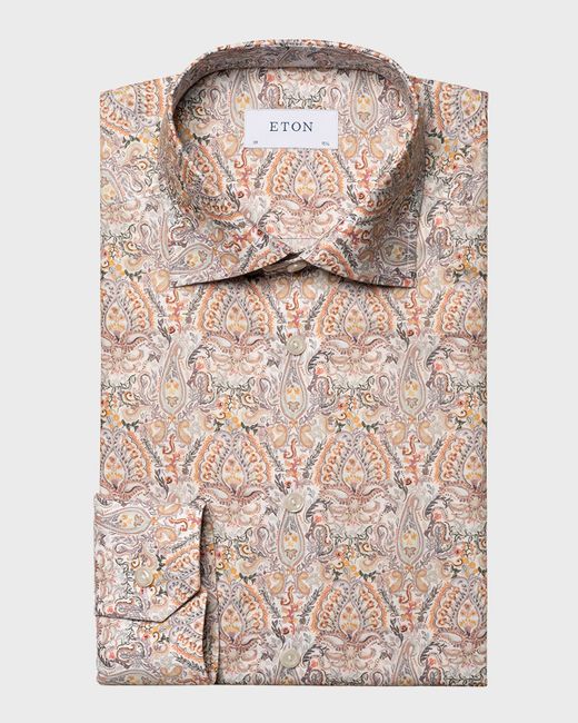 Eton Contemporary Fit Paisley-Print Dress Shirt