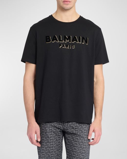 Balmain Flocked Logo T-Shirt