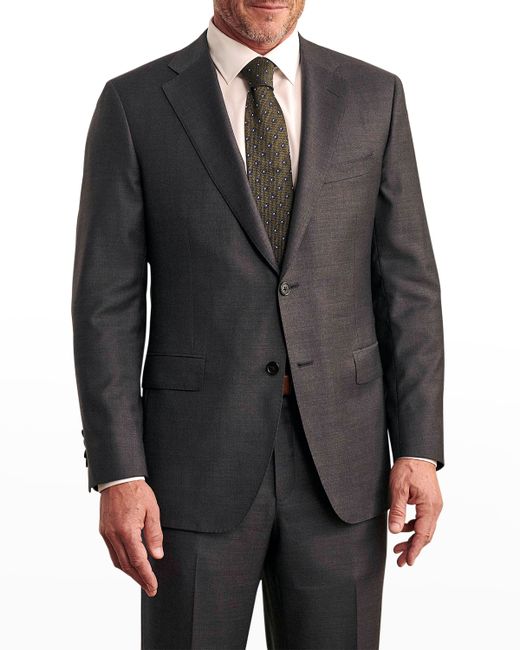 Samuelsohn Limited Solid Ice Wool Suit
