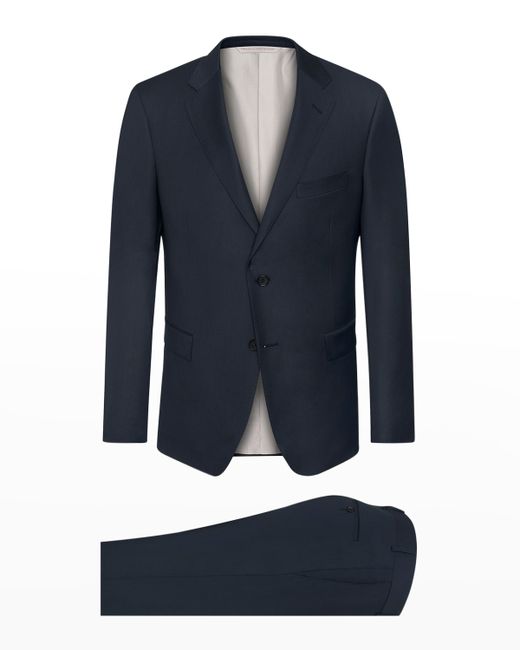 Samuelsohn Limited Solid Ice Wool Suit