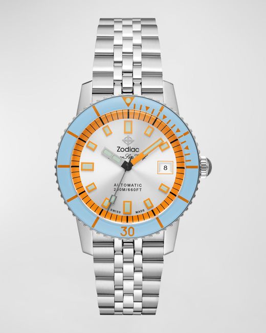Zodiac Super Sea Wolf Compression Automatic Bracelet Watch 40mm