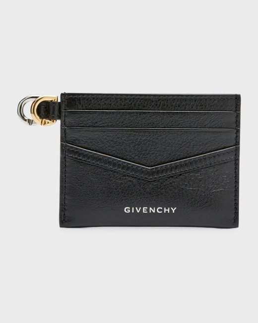 Givenchy Voyou Card Holder in Tumbled Leather