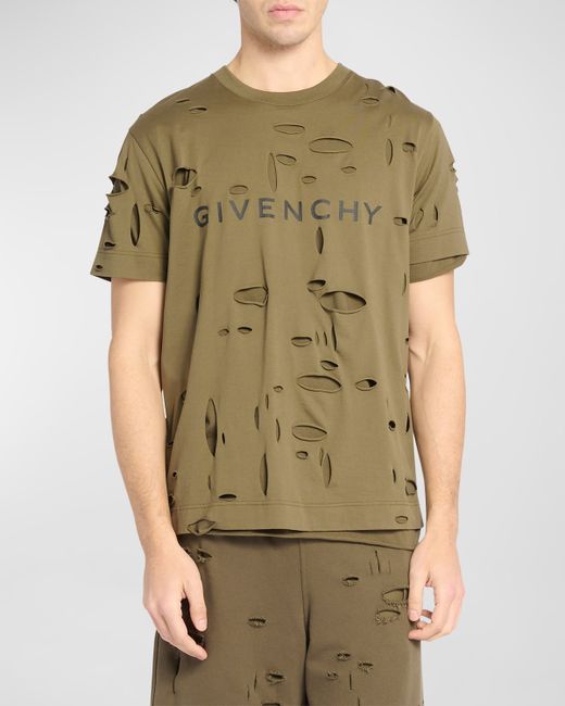 Givenchy Destroyed Double-Layer T-Shirt