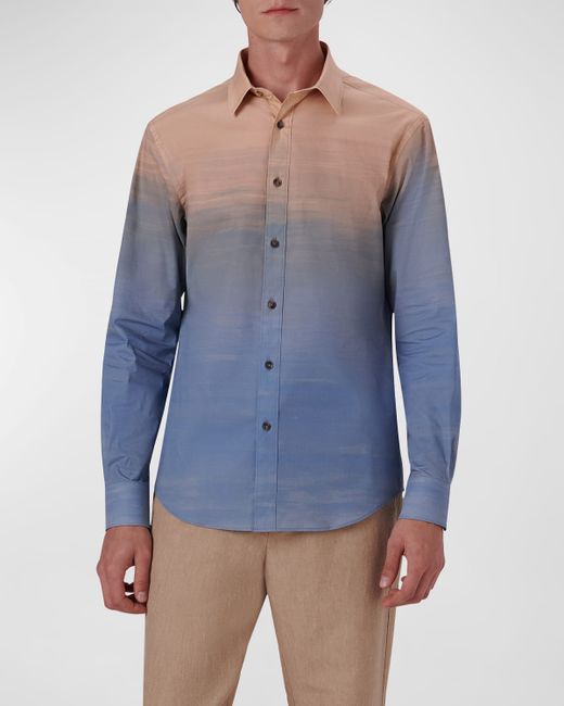 Bugatchi Slim Fit Cotton-Stretch Sport Shirt