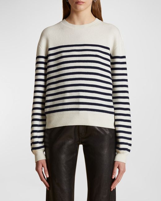 Khaite Viola Stripe Cashmere Sweater