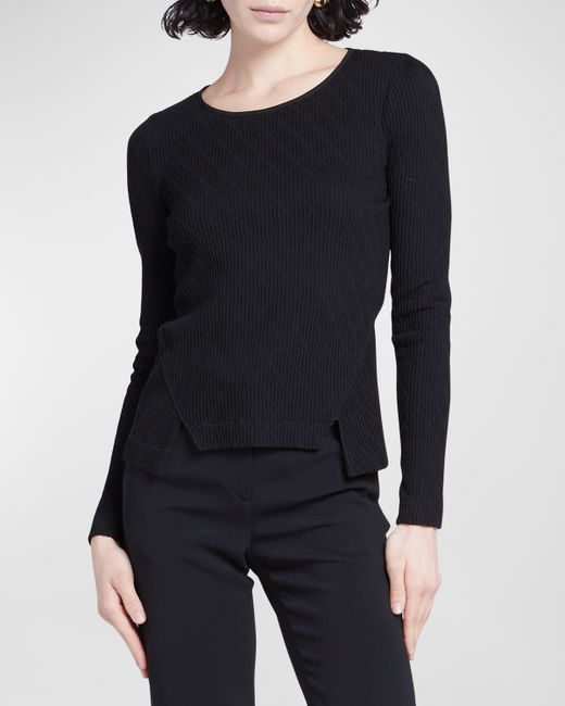 Giorgio Armani Textured Jersey Jacquard Sweater