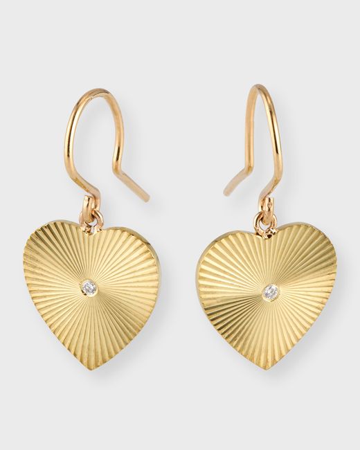 Jennifer Meyer 18K Gold 70s Mini Heart Earrings