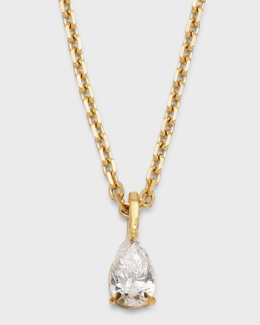 Anita Ko 18K Gold Pear Diamond Pendant Necklace