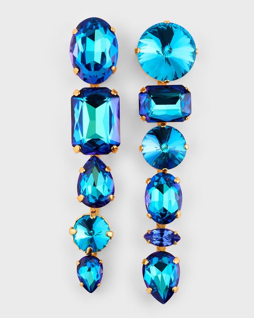 Elizabeth Cole Jewelry Tansy Mismatch Crystal Earrings